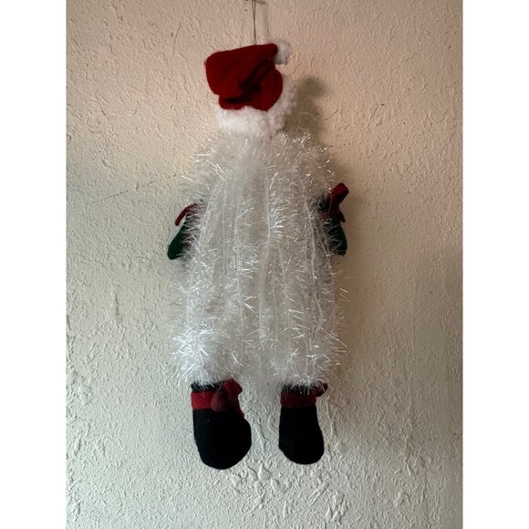 Holiday Time Santa Claus Floppy Figurine Decoration Fuzzy Beard & Mittens NWT - Picture 9 of 13